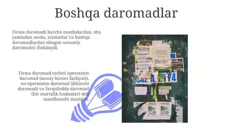 Daromad turlari 3