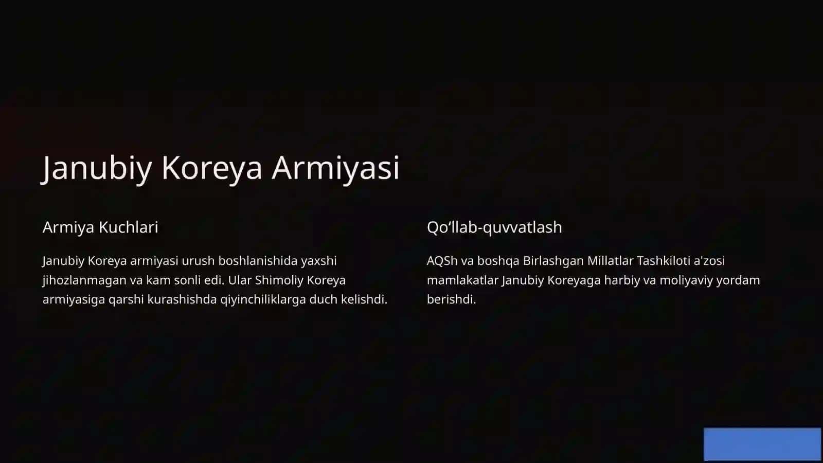 Janubiy Koreya va KXDR o‘rtasidagi Urush (1950-1953) 3
