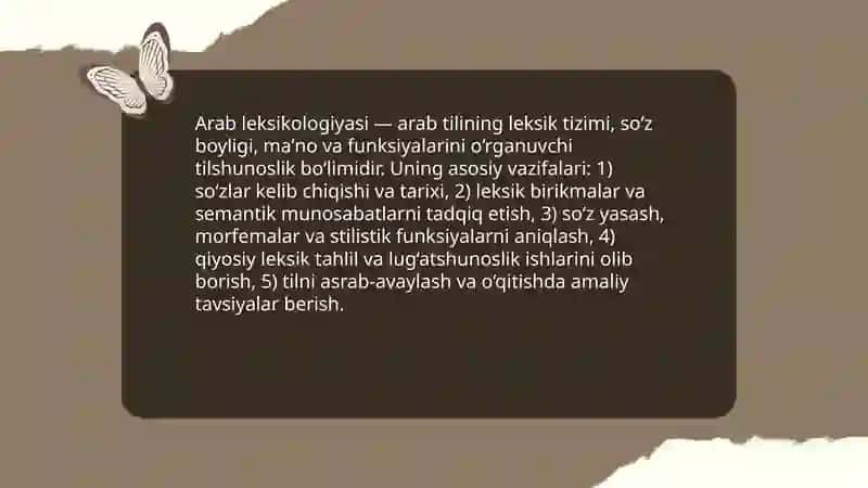 Arab leksikologiyasi haqida umumiy ma’lumot 3