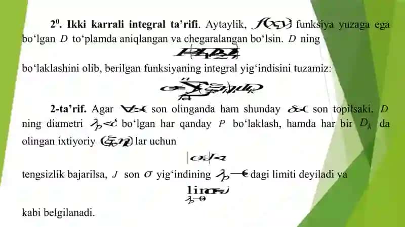 Ikki karali integral. Karrali integrallarni hisoblash 3