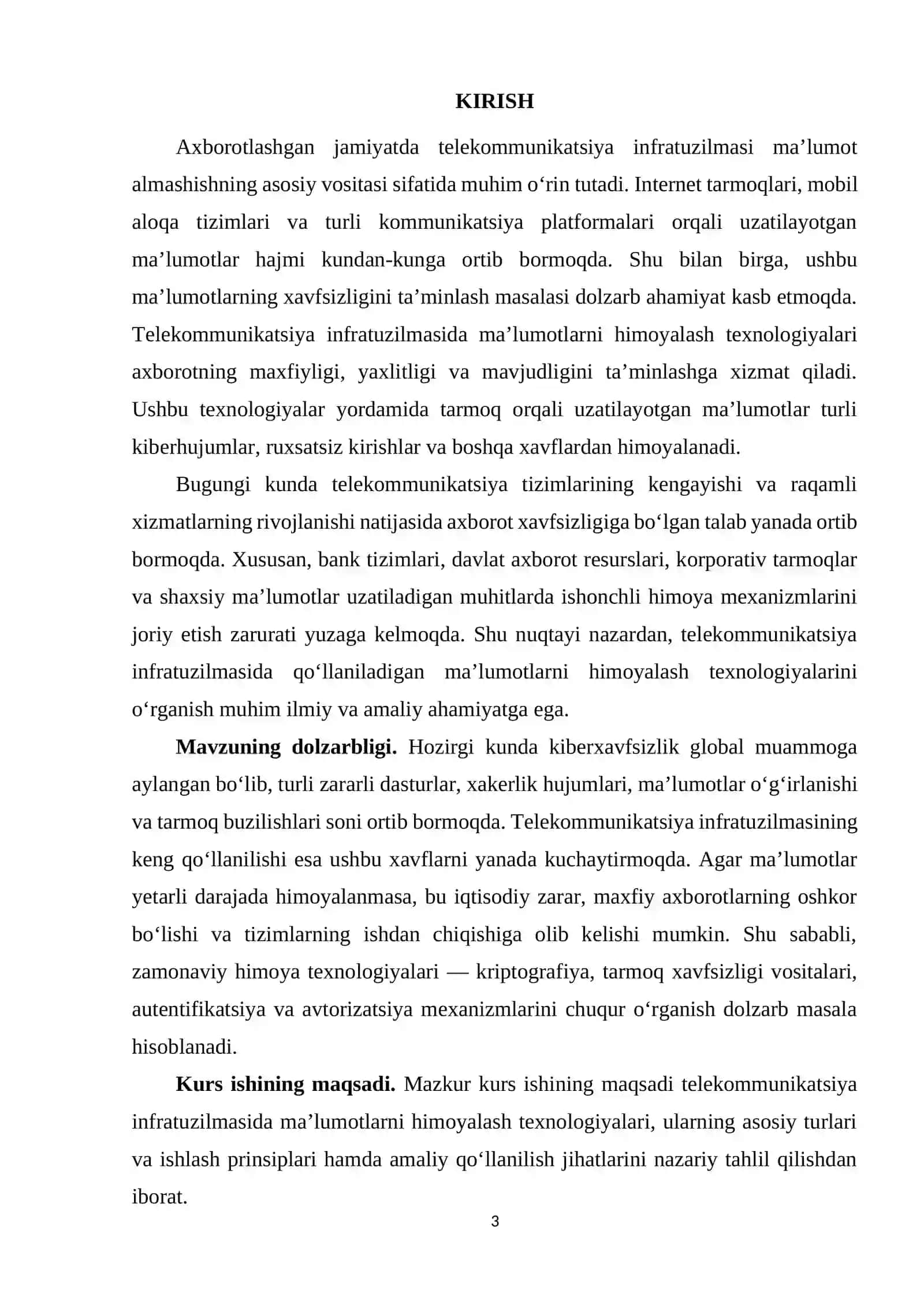 Telekommunikatsiya infratuzilmasida ma’lumotlarni himoyalash texnologiyalari 3
