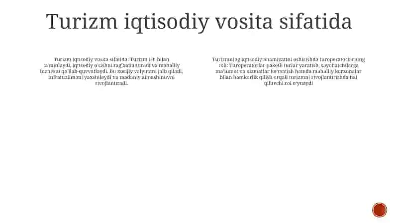 Turizmning Iqtisodiy Ahamiyatini Oshirishda Turoperatorlarning O‘Rni 3