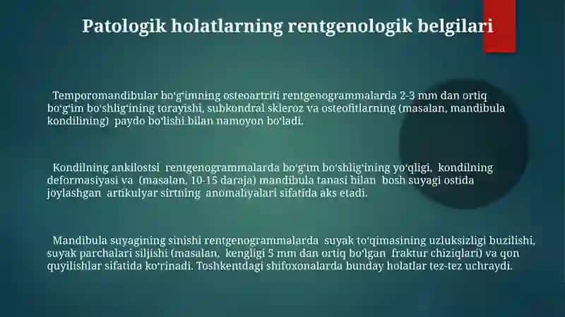 Temporomandibular Bo'g'imning Rentgen Anatomiyasi 3
