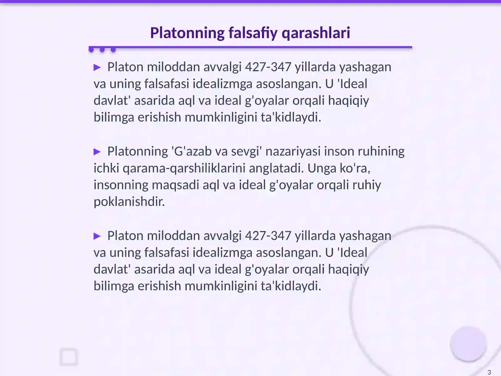 Yevropa mutafakkirlari Platon, I.Kant, R.Dekart, D. Yumning falsafaga oid qarashlari qiyyosiy tahlili 3