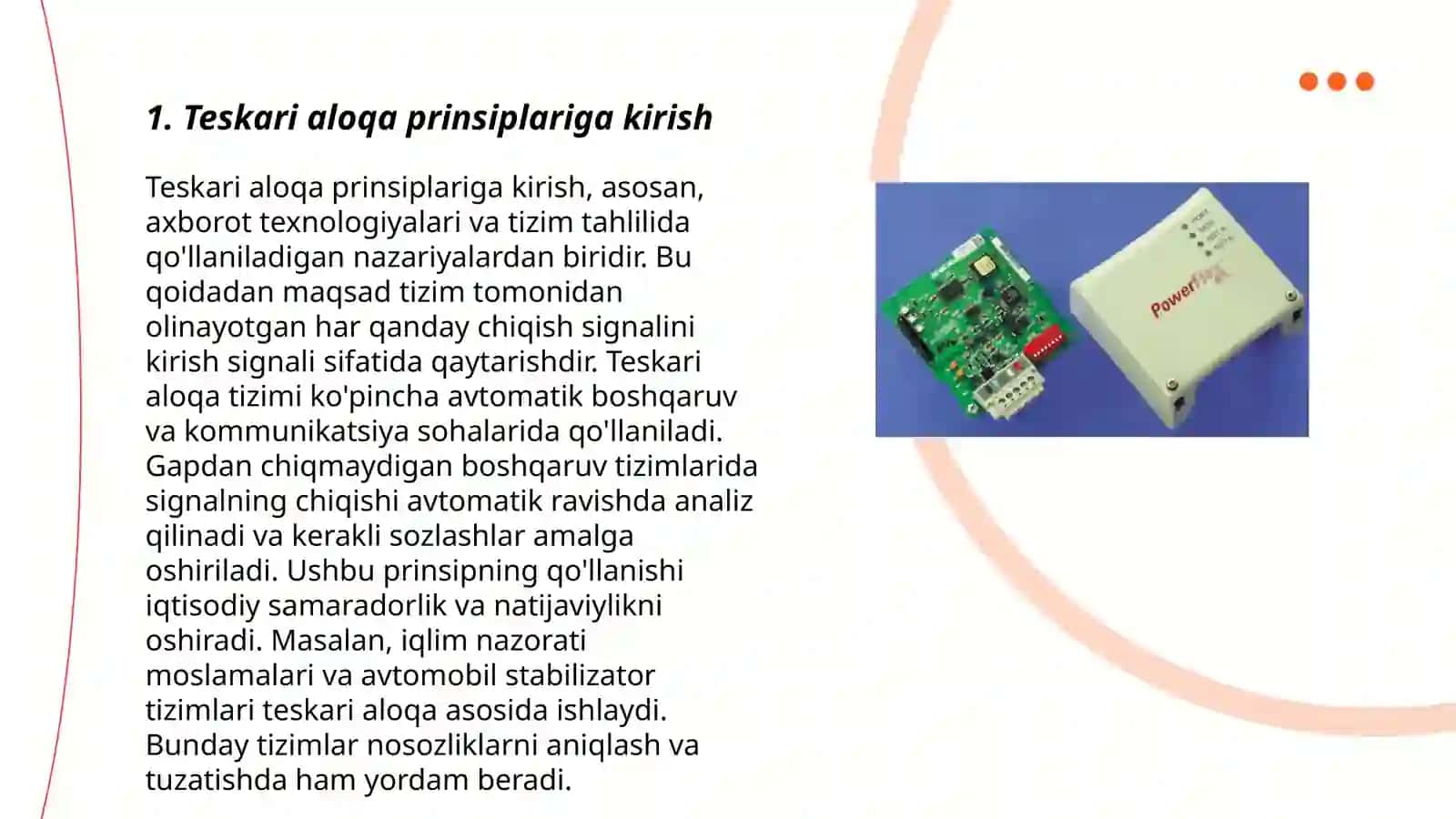 Avtomatik tizimlarda teskari aloqa 3