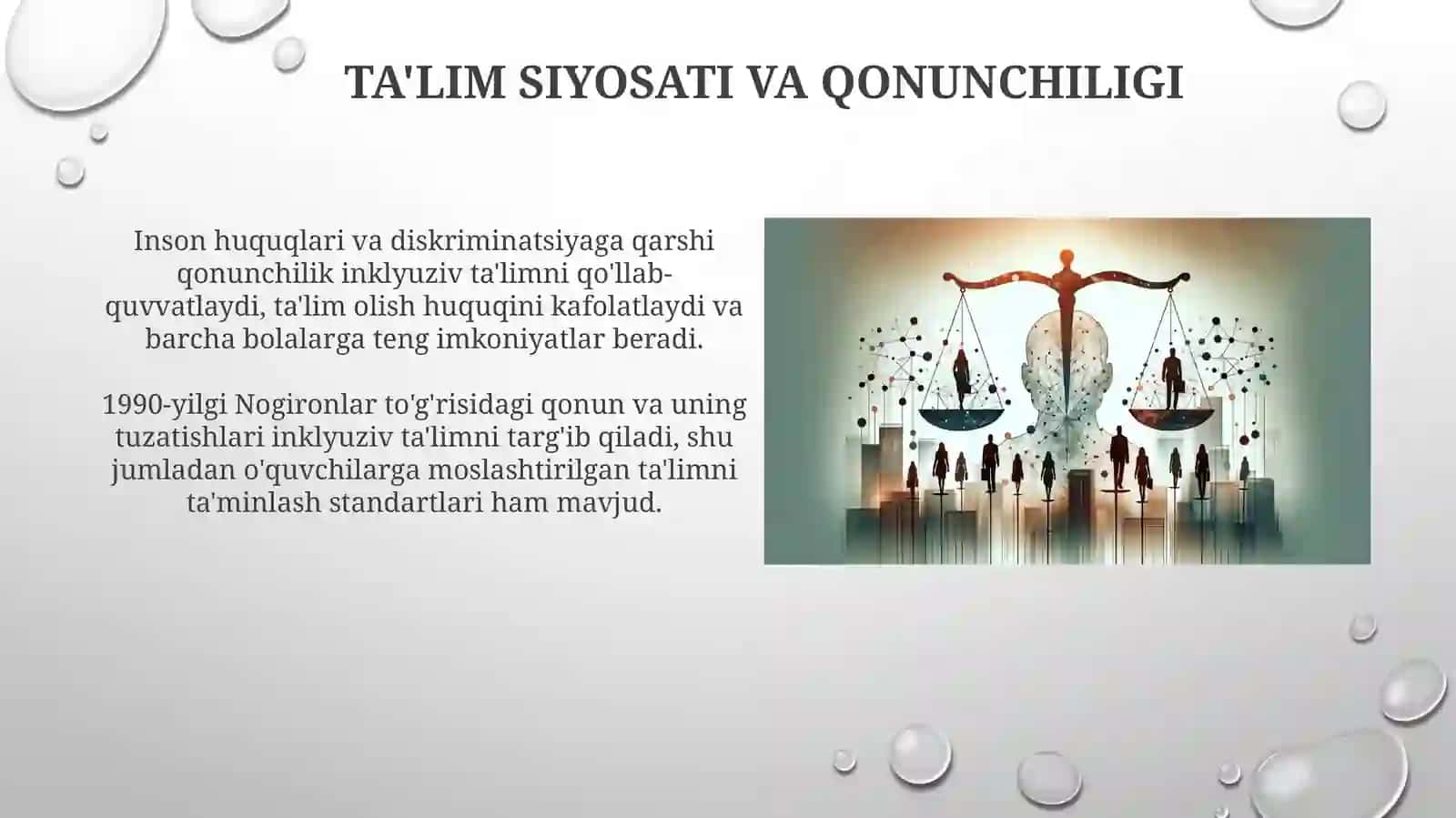 Inklyuziv ta'limning tashkiliy shartlari 3