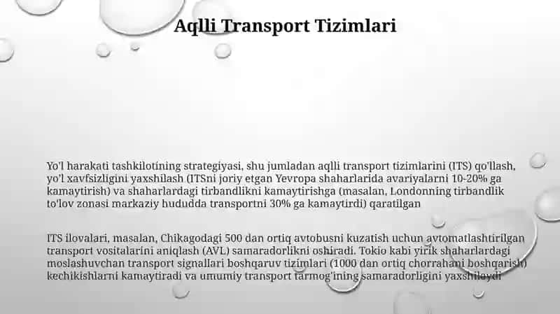 Yo'l harakatini tahskil etish 3