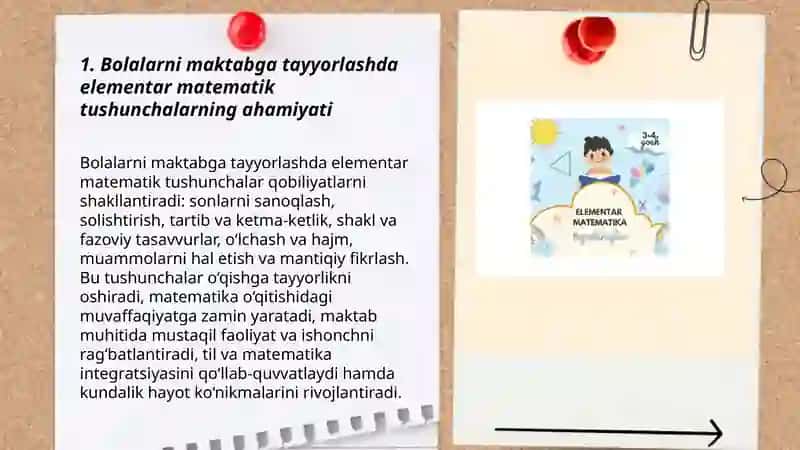 Bolalarni maktab ta'limiga tayyorlashda elementar matematik tasavvurlarini shakllantirish 3