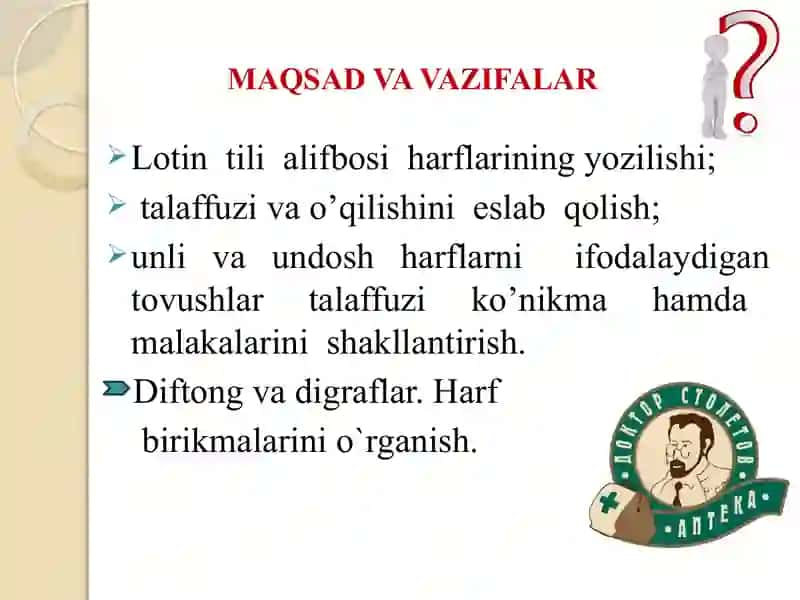 Lotin tilida alifbosi 3