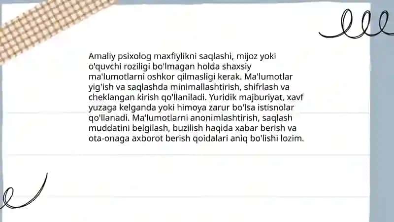 Ta'limda amaliy psixologning etik norma va qoidalari 3