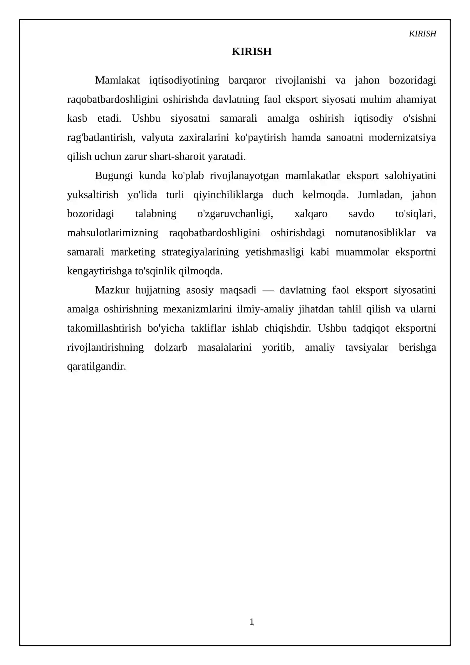 Davlatning faol eksport siyosatini amalga oshirish mehanizmi 3