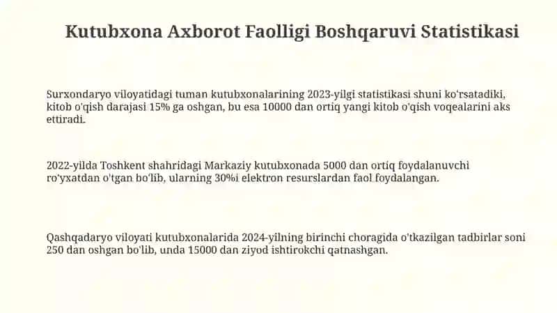 Kutubxona axborot faoliyati menejmenti statistikasi 3