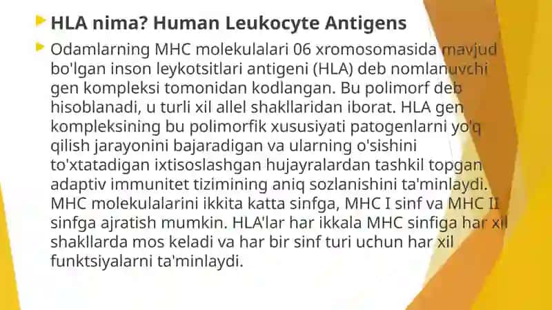 HLA-tizimi(MHC-tizimi) 3