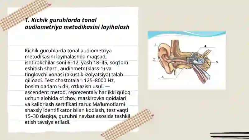 Kichik guruhlarda tonal audiometriya metodikasini loyihalash 3