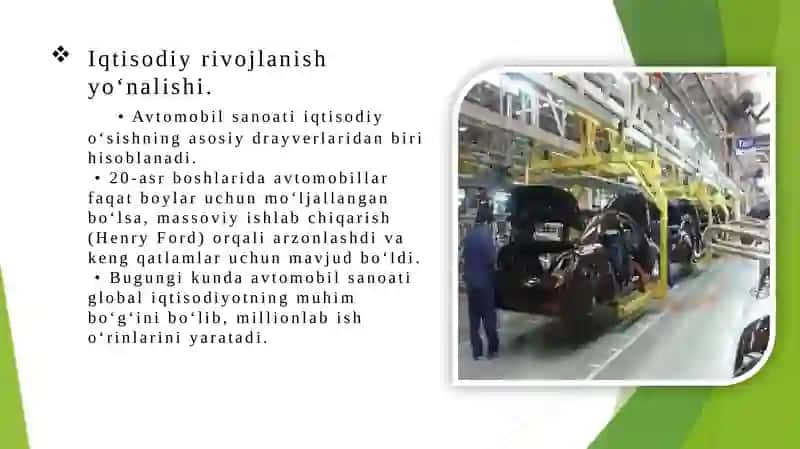 Jahon avtomobilsozlik sanoatining rivojlanishi 3