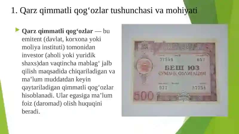 Qarz qimmatli qog‘ozlar instrumentlar bozori 3