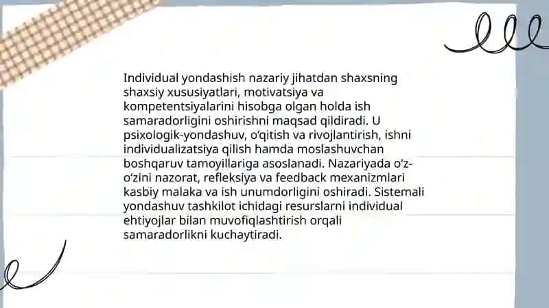Individual yondashish kasbiy faoliyatining samaradorligini oshirish omili sifatida 3