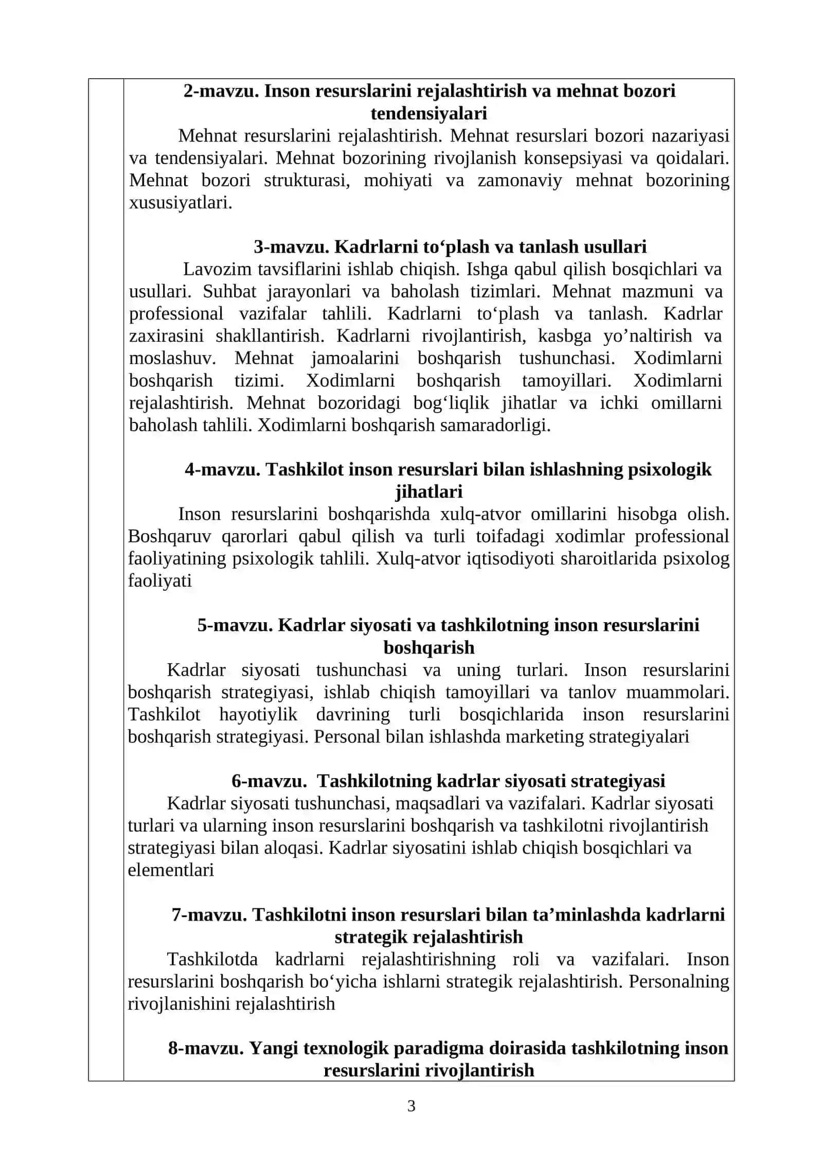 Inson Resurslarini Boshqarish 3