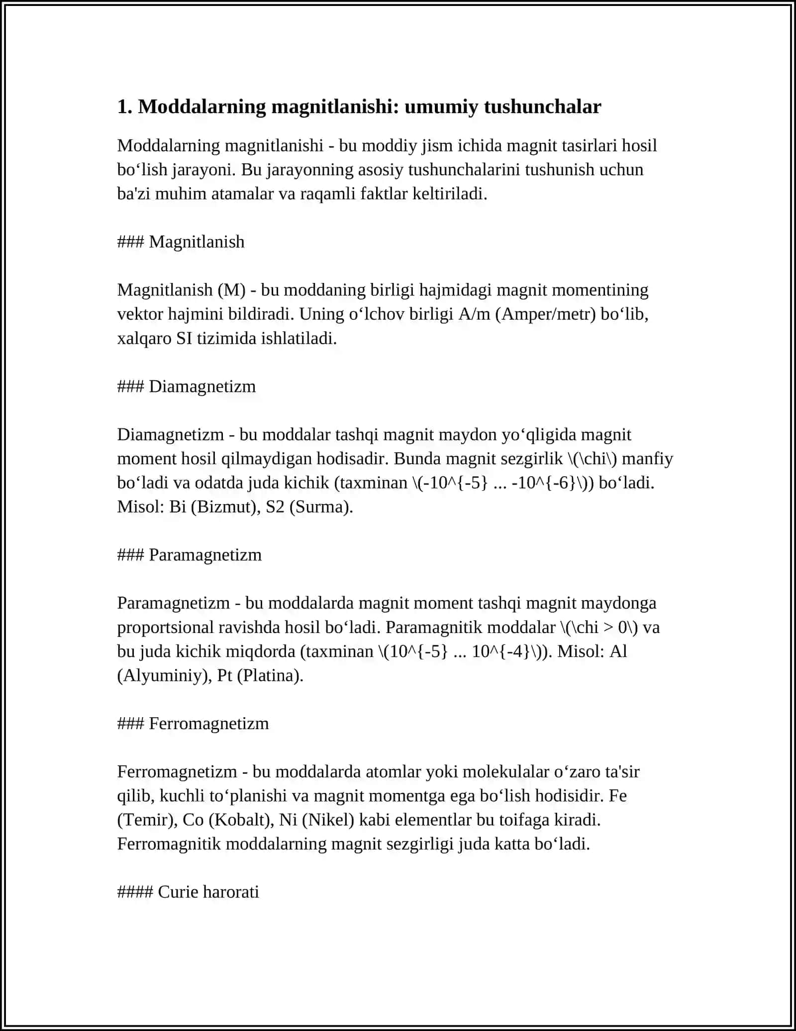 MODDALARNING MAGNITLANISHI. GIROSKOPLAR REFERAT 3