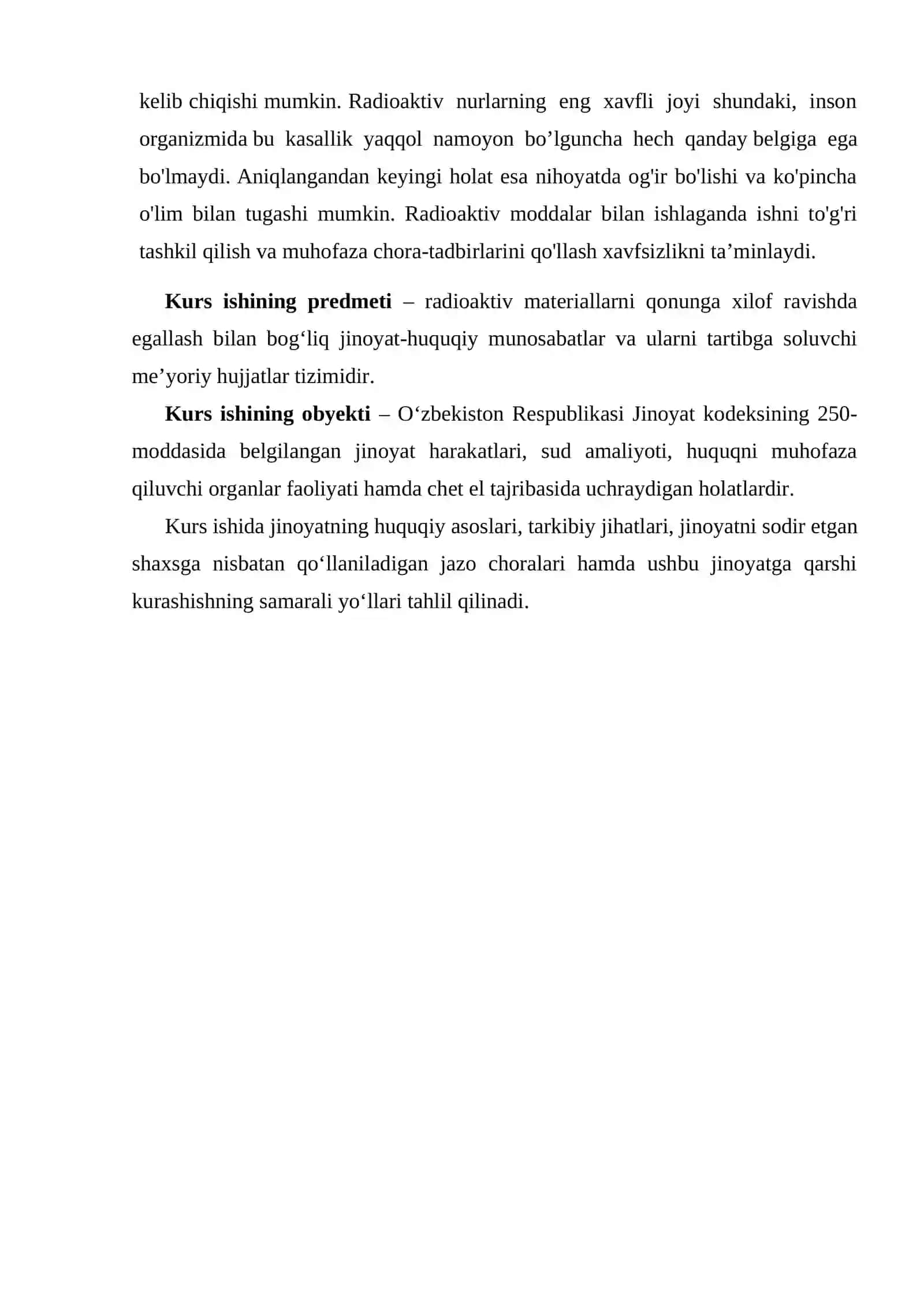 RADIOAKTIV MATERIALLARNI QONUNGA XILOF EGALLASH JINOYATINING JINOIY-HUQUQIY TAVSIFI 3