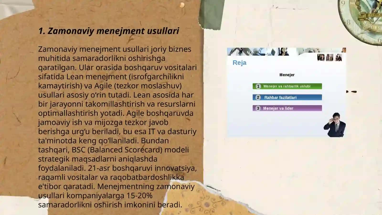 Zamonaviy Menejerlik Ustoz 3