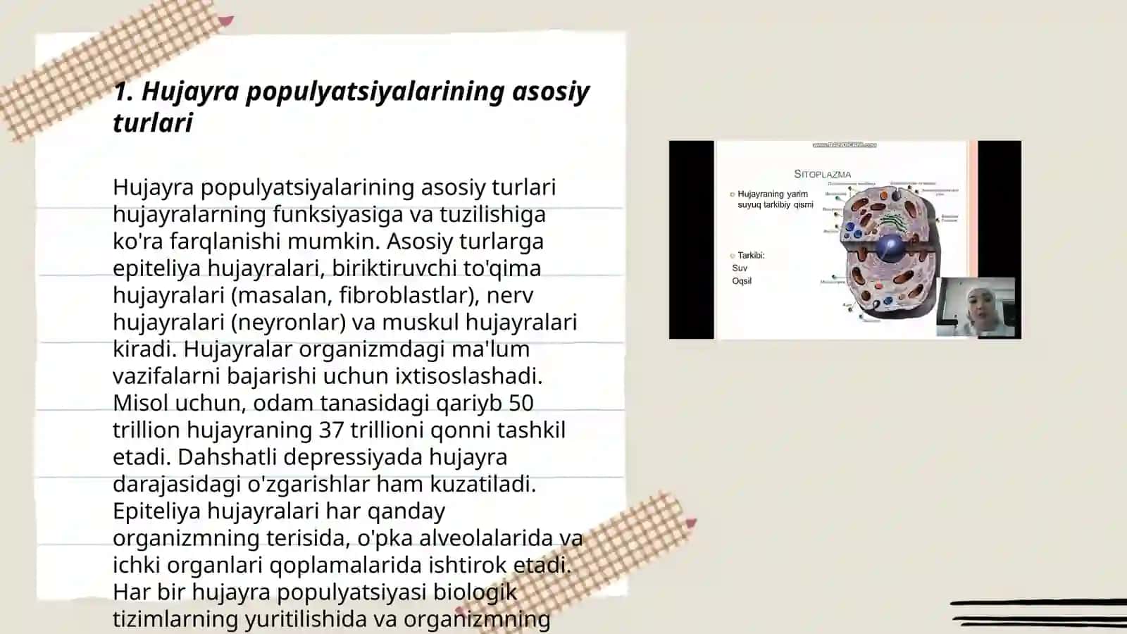 Hujayra pupulyatsiyalarining turlari:statik, oʻsuvchi, yangilanuvchi 3