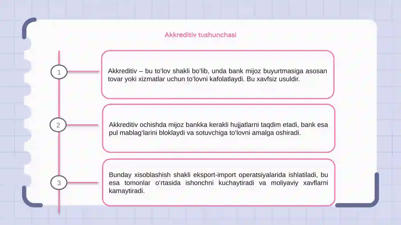 Akkreditiv va chek daftarlarini ochish tartibi 3