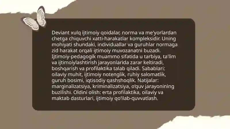 Deviant xulq-ijtimoiy pedagogik muammo sifatida 3