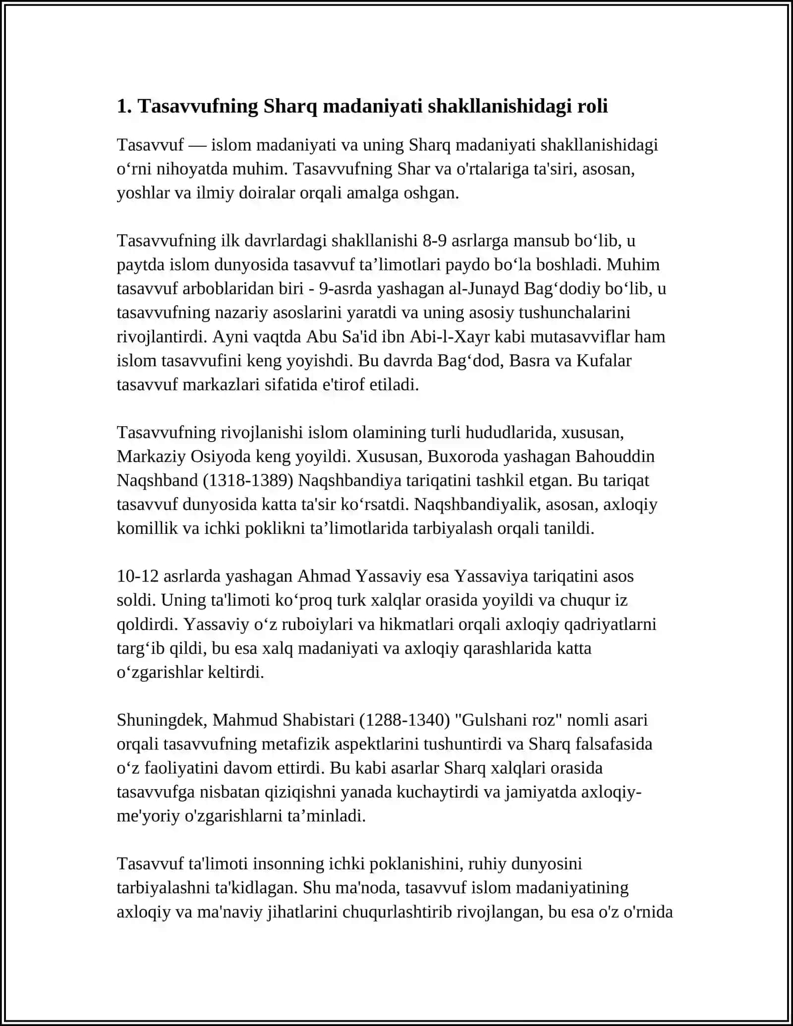TASAVVUF MALUMOTINING SHARQ MADANIYATIGA TASIRI 3