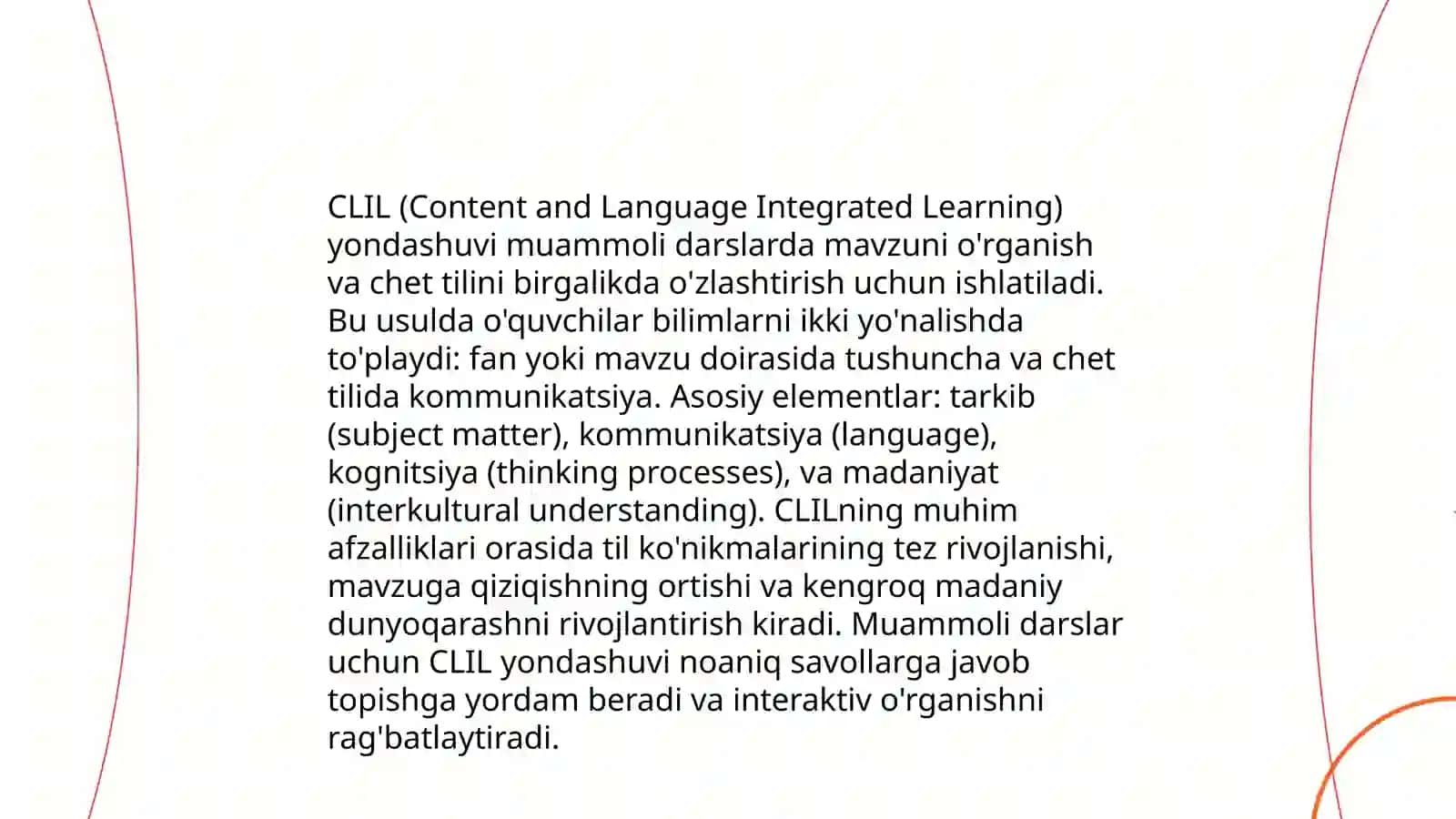 Muammoli darslarni CLIL yondashuvi asosida tashkil etish 3