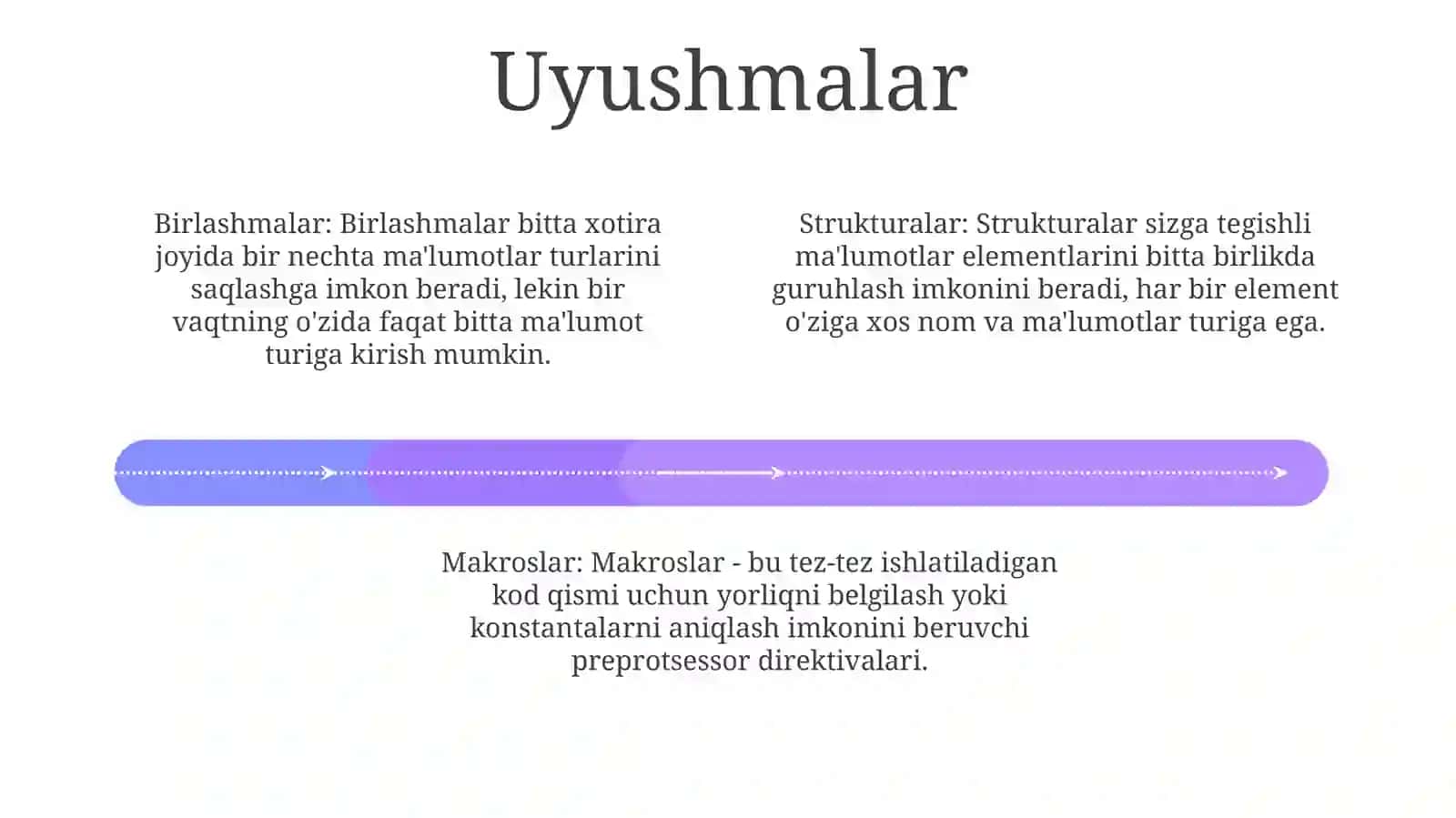 Tuzilmalar.Birlashmalar. Makroslarni Aniqlash Va Joylashtirish Standart Oqimlar.OqimlarBilanIshlash 3