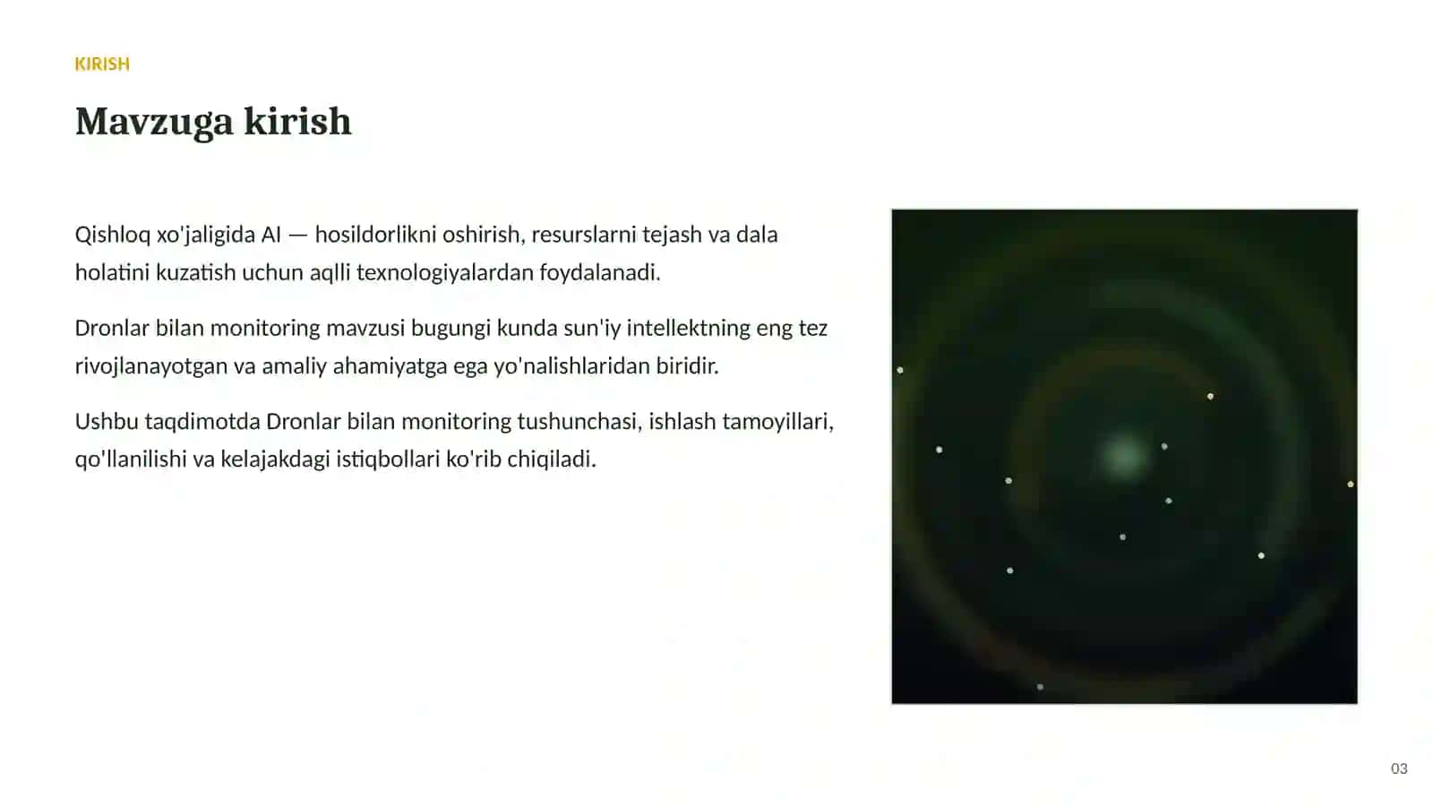 SUN'IY INTELLEKT • AI QISHLOQ XO'JALIGIDA 3