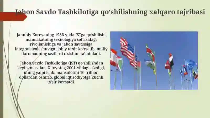 Jahon Savdo Tashkilotiga qo‘shilishning xalqaro tajribasi 3