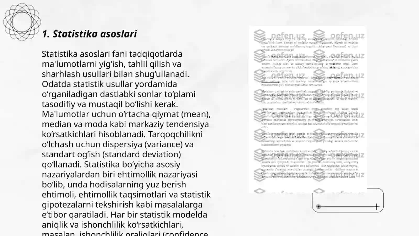 Statistik materiallar, tahlily va ishchi jadvallarini rasmiylashtirish 3
