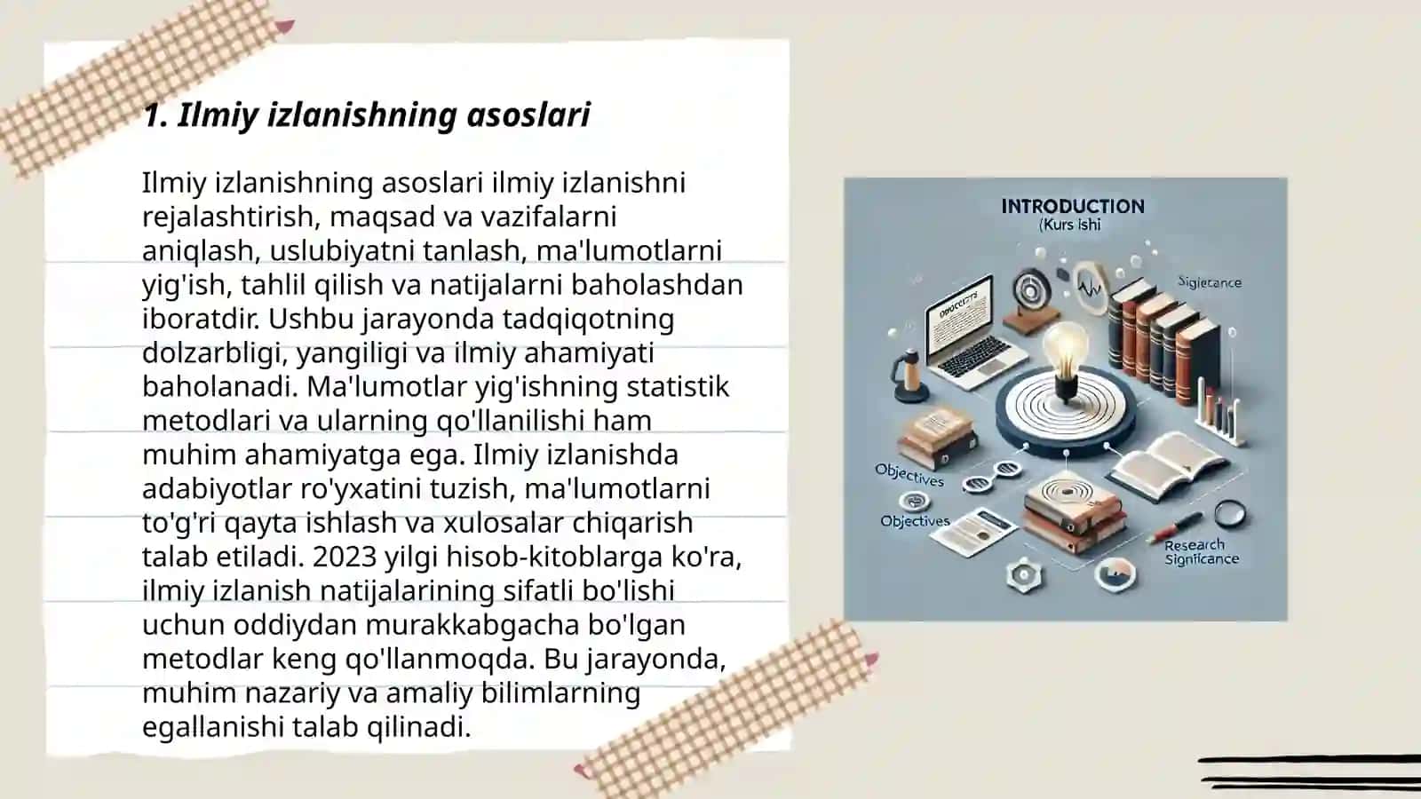 Ilmiy sharh va kurs ishi. Kurs ishining tuzilishi 3