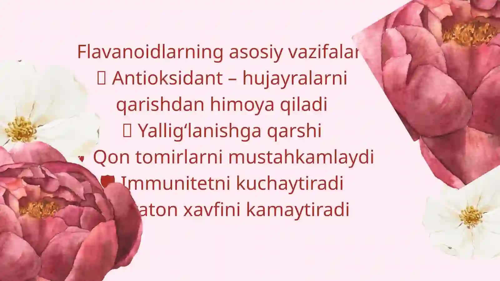 FLAVONOIDLAR BIOSINTEZI. FLAVONODILARNI O‘RGANISHDA VATAN OLIMLARINING TUTGAN O’RNI. UCH RANGLI GUNAFSHA O‘SIMLIGI 3