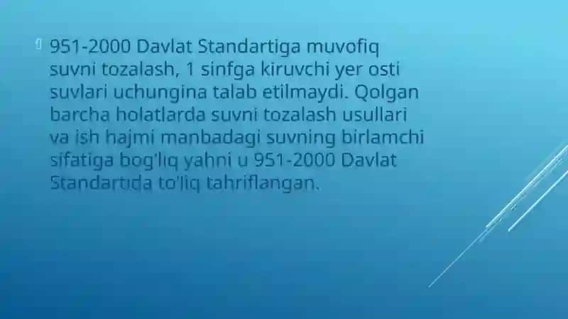 Ichimlik suvimi yaxshilashdagi asosiy usullar 3