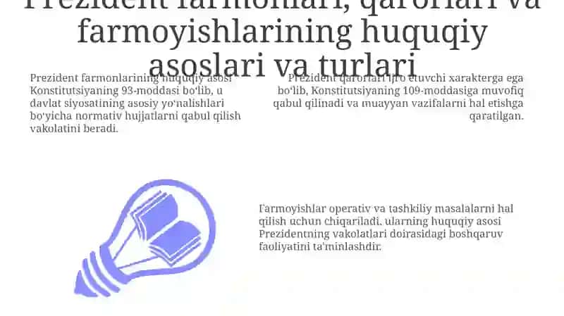 Prezident farmonlari, qarorlari va farmoyishlar 3