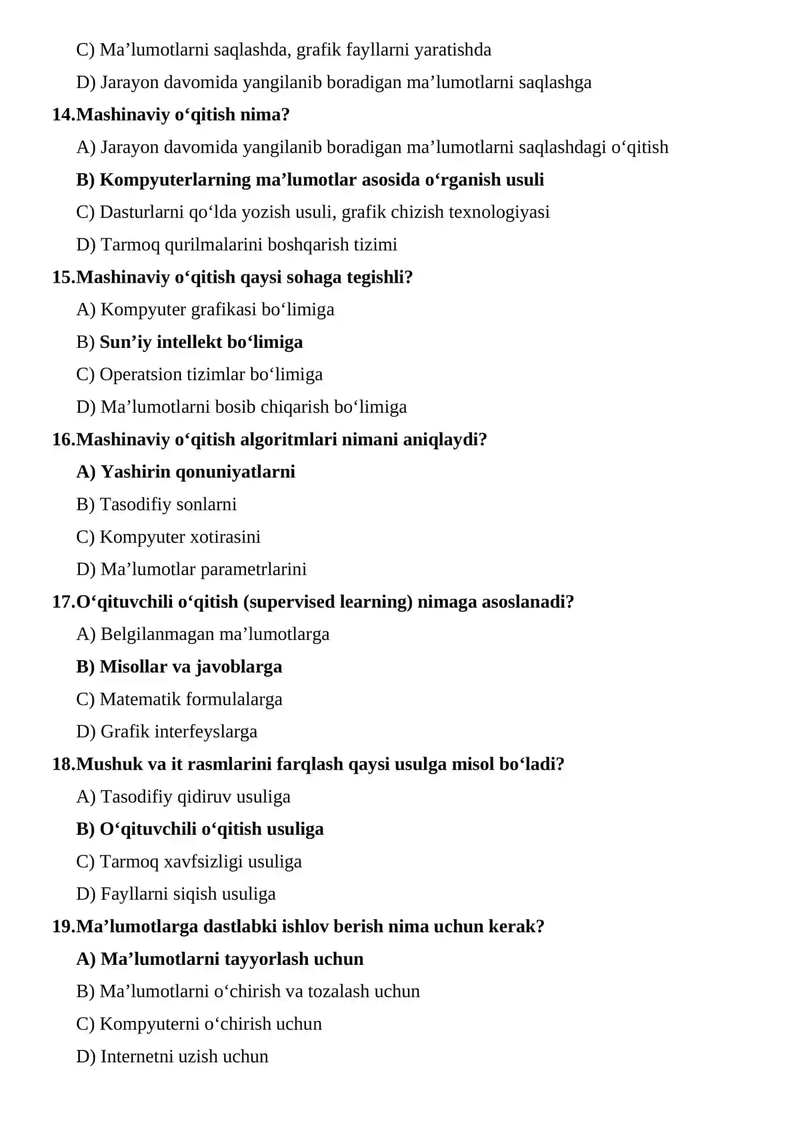 Bilimlar bazasi nima hisoblanadi? 3