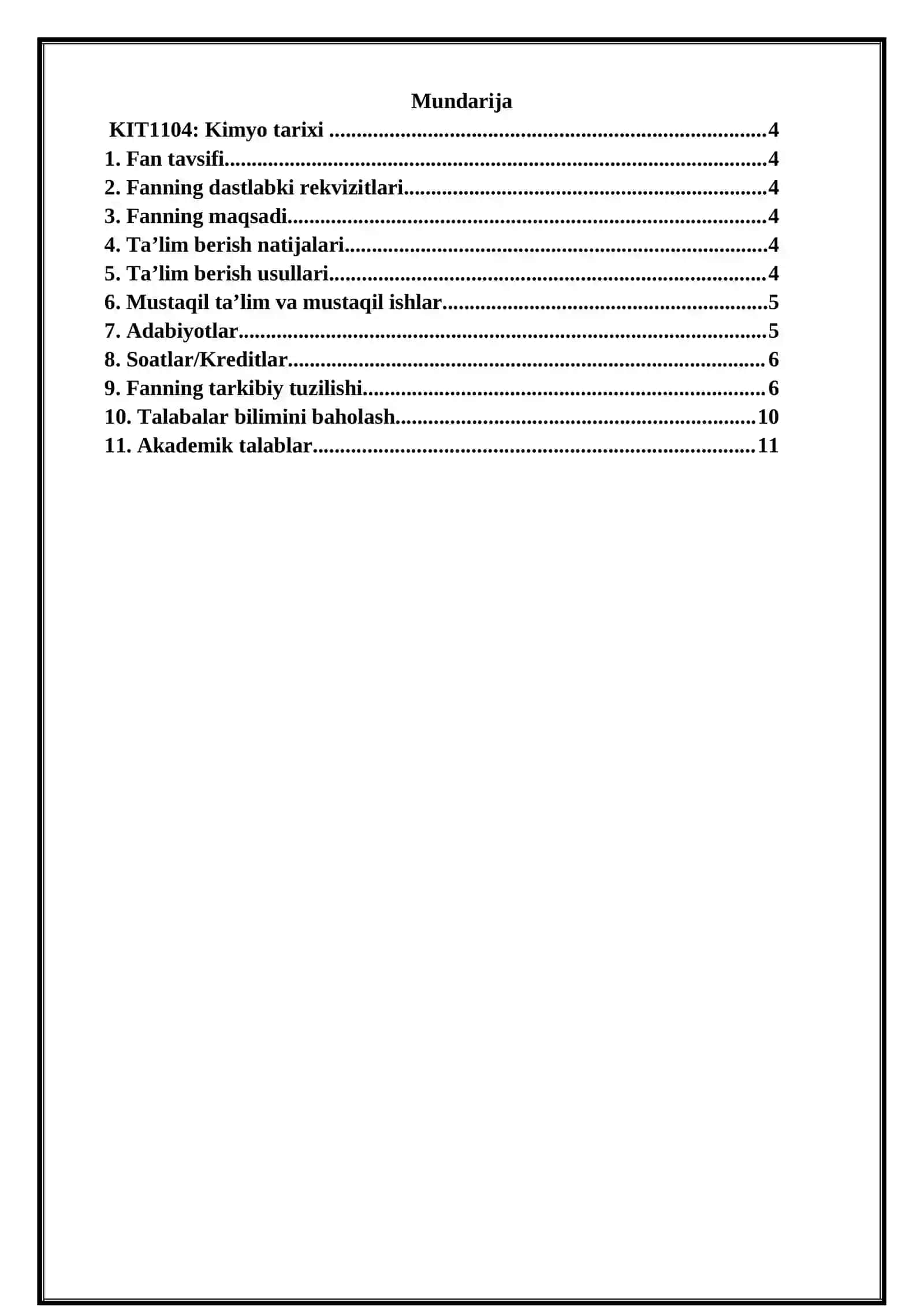 КИМЁ ТАРИХИ 3