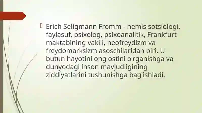 E. Fromning “Sog’lom jamiyat” asari 3