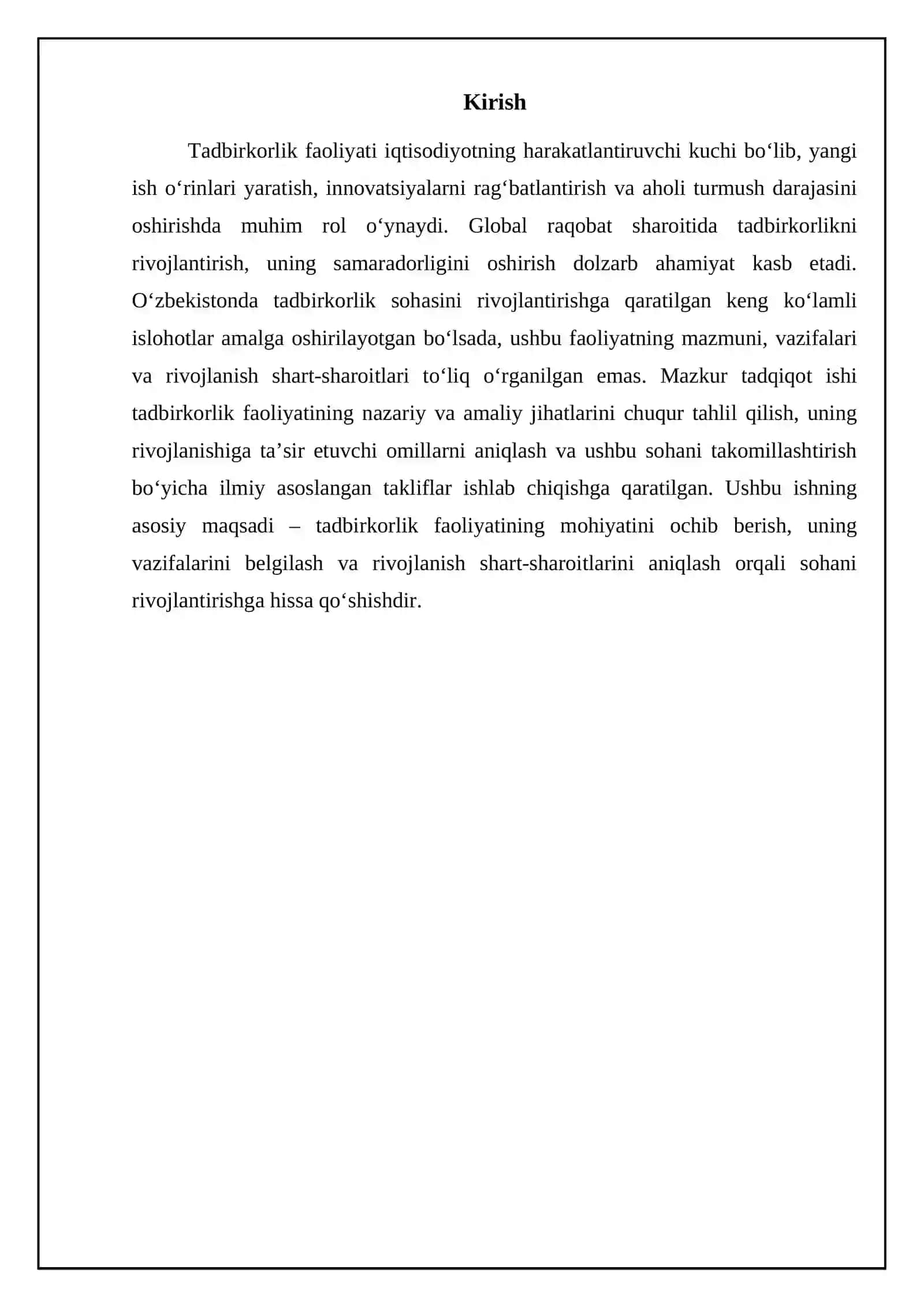 Tadbirkorlik faoliyatining mazmuni vazifalari va rivojlanish shart sharoitlari 3