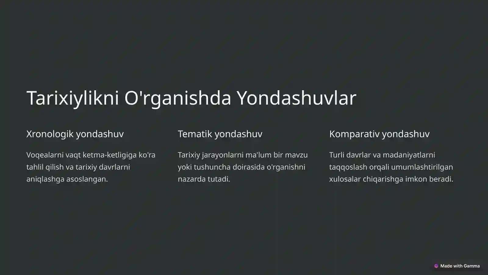 Tarixiylik Tamoyili 3