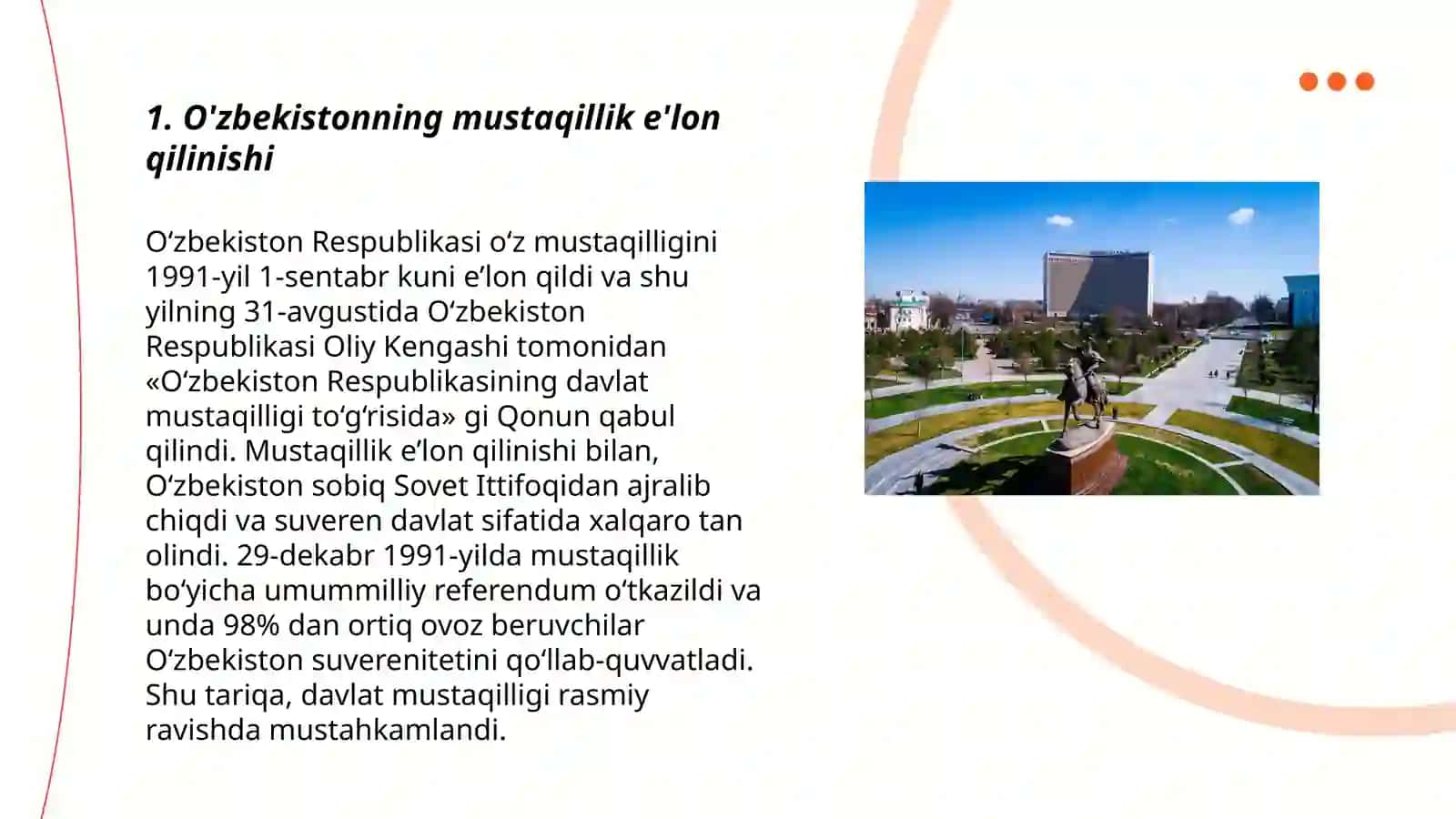 O'zbekistonning o'ziga xos istiqlol va taraqqiyot yo'li 3
