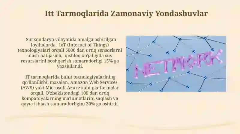 ITTelekommunikatsiya Tarmoqlarining Arxitekturasi va Texnologiyalari 3