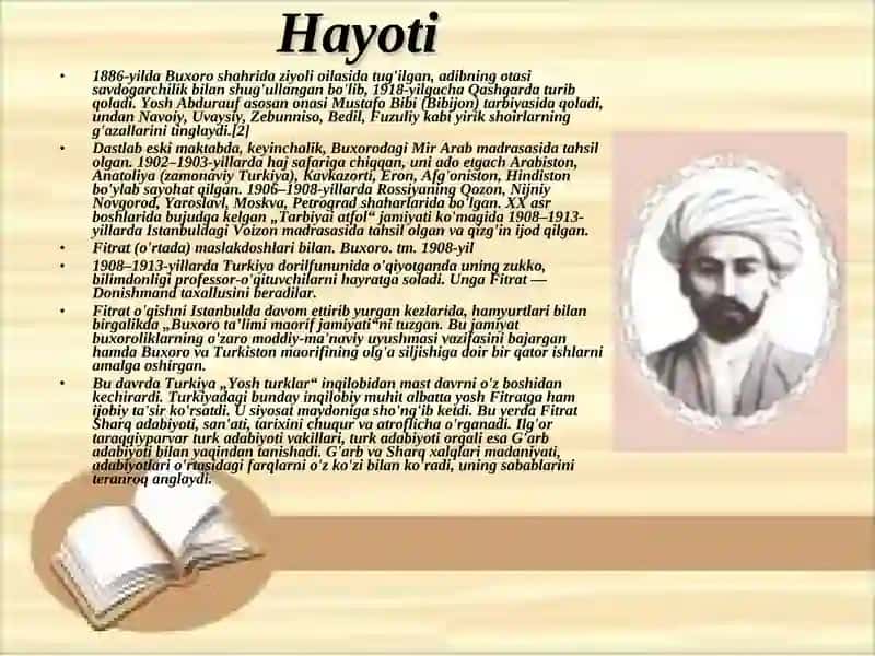 ABDURAUF FITRAT hayoti va ijodi“ABULFAYZXON” drammasi 3