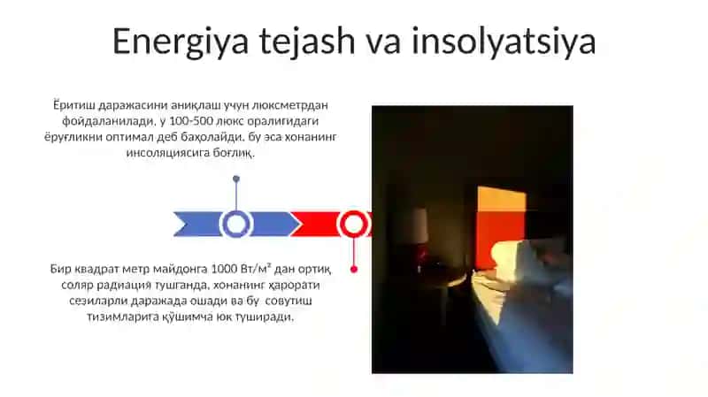 Xonalarning insolyatsiyasi haqida va xonaning yorug'ligini belgilovchi omillar 3
