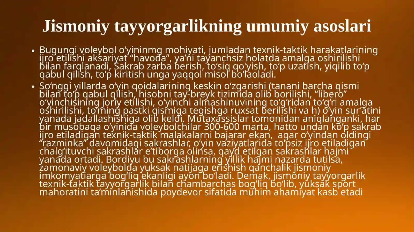 Voleybolo’yinidatayyorgarlikturlarinio’rnivaahamiyati 3
