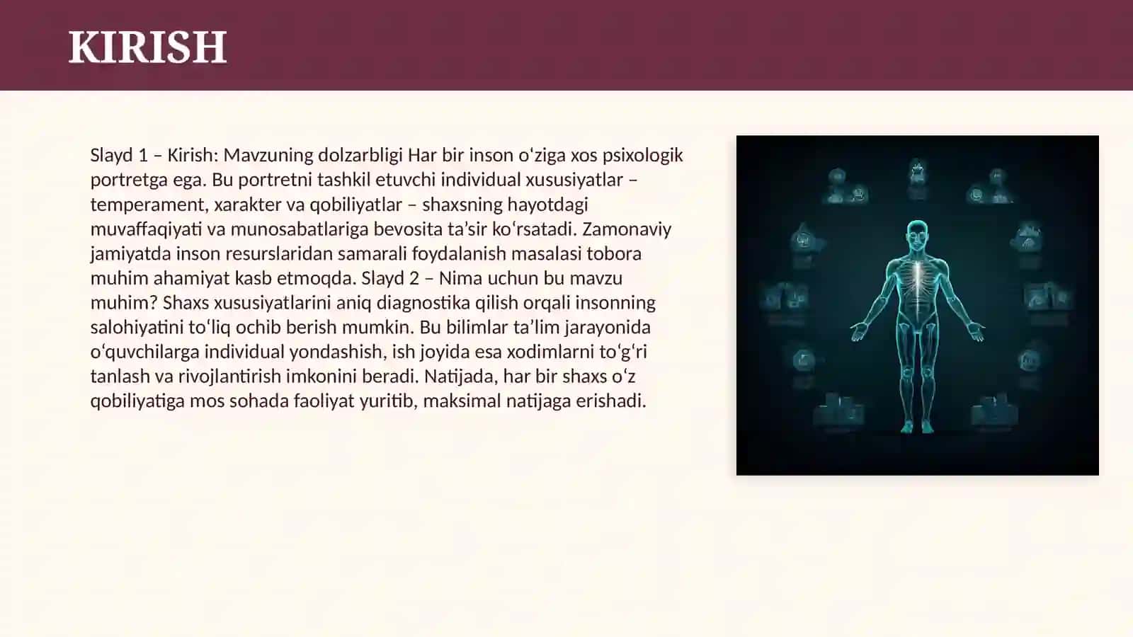SHAXSNING INDIVIDUAL XUSUSIYATLARI VA ULARNI DIAGNOSTIKA QILISH 3
