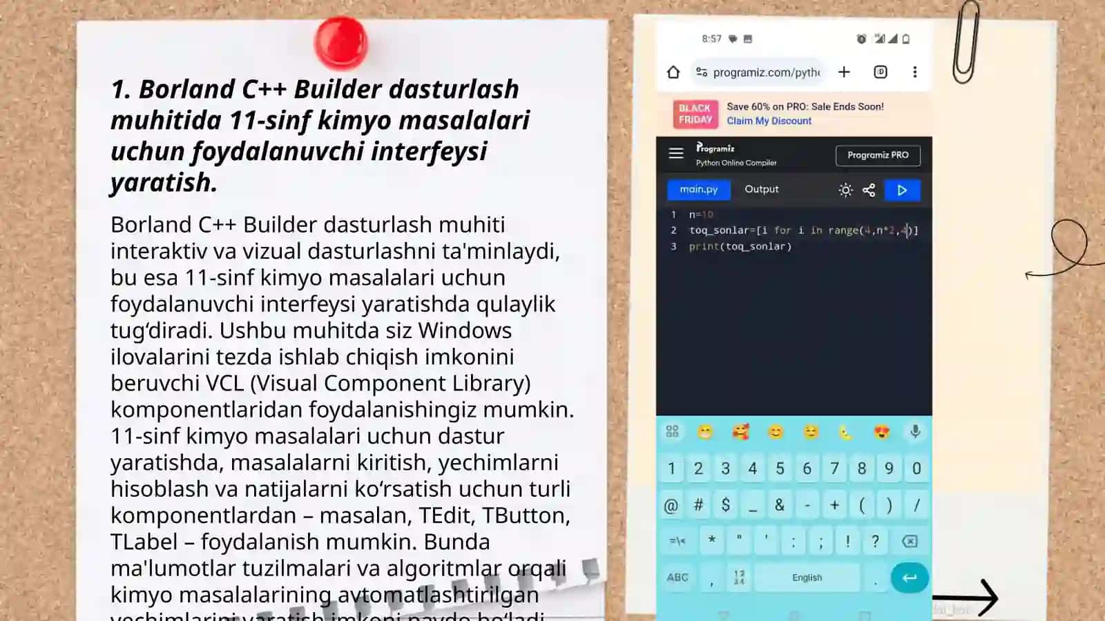Borland C++ Builder dasturlash muhitida 11-sinf Kimyo faniga oid masalalarni yechuvchi ilovalar yaratish 3
